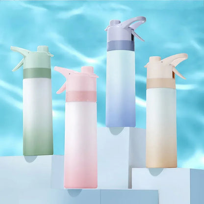 650Ml Spray Water Bottle Portable Sport Water Bottle for Girls Gym Fitness Drinking Drinkware Hiking Riding Water Bottle